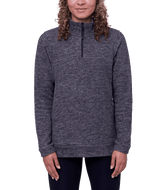 686 Women's Quarter Zip Fleece Black Women's Sweaters 686 