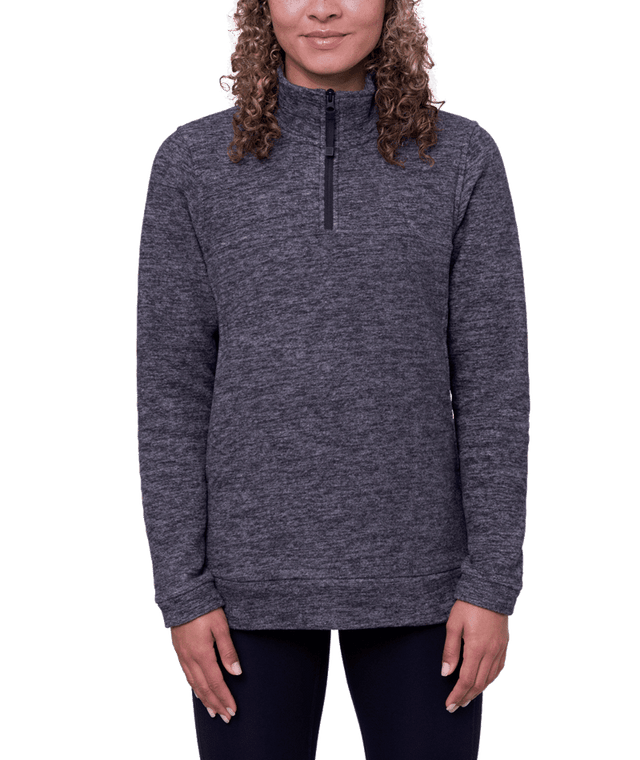 686 Women's Quarter Zip Fleece Black Women's Sweaters 686 