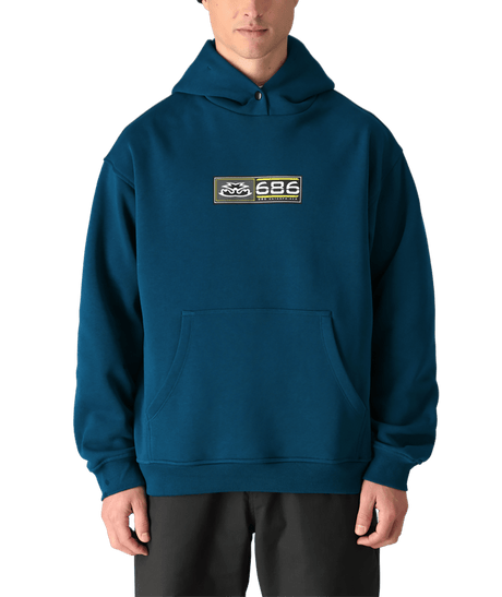 686 Vintage Premium Heavyweight Pullover Hoodie Morrocan Blue Men's Pullover Hoodies 686 