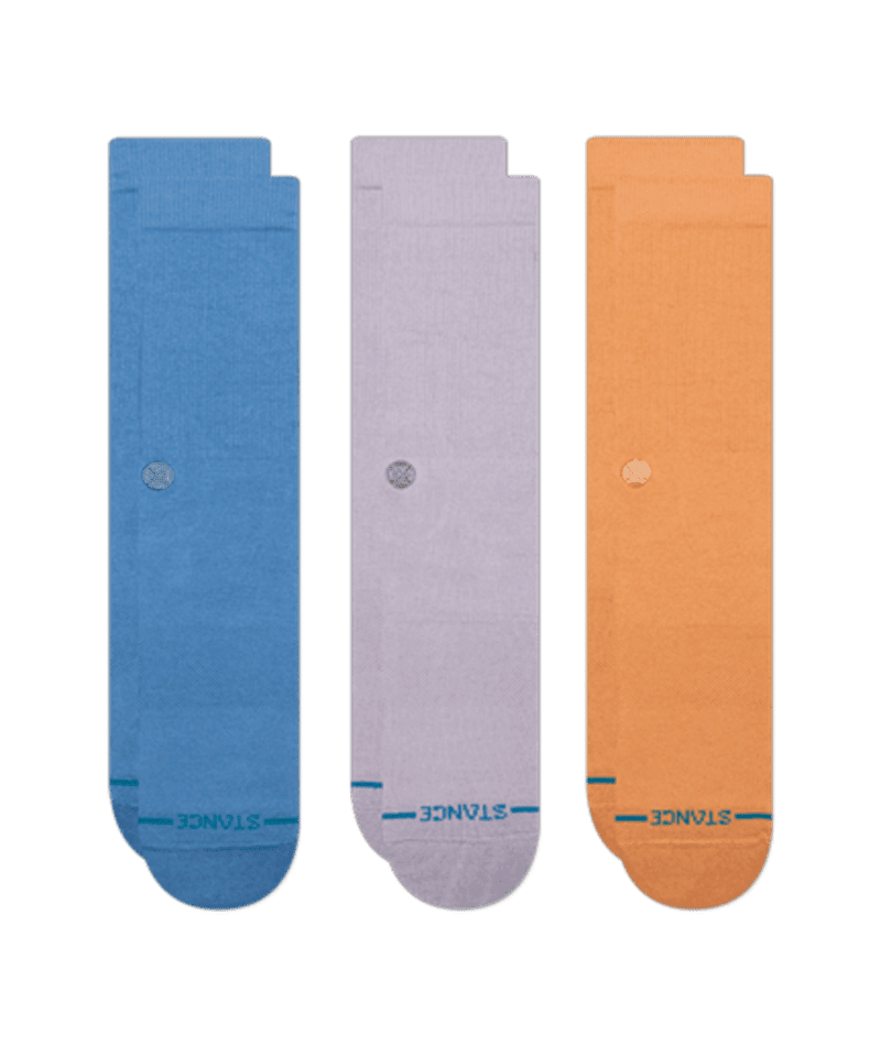 STANCE Icon Crew Socks 3 Pack Capri Blue Men's Socks Stance 