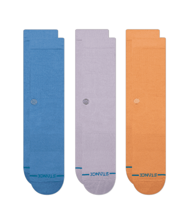 STANCE Icon Crew Socks 3 Pack Capri Blue Men's Socks Stance 