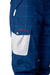 686 Women's Aura Insulated Cargo Snow Pants Hello Kitty Blue Grid Colorblock 2026 Women's Snow Pants 686 
