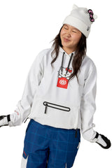 686 Women's Waterproof Pullover Hoodie Hello Kitty White Women's Pullover Hoodies 686 