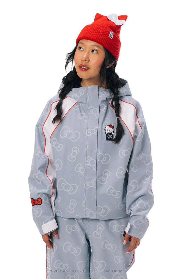 686 Women's Hello Kitty Lil Bow Snow Jacket Hello Kitty Denim 2027 Women's Snow Jackets 686 