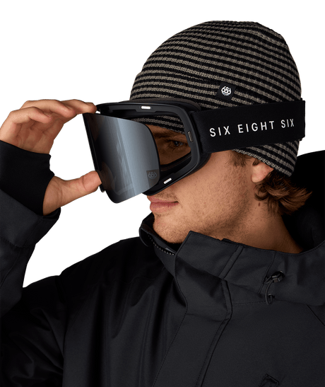 686 Smarty Magnetic Snow Goggle Pack Black - Silver Mirror + Amber Snow Goggles 686 