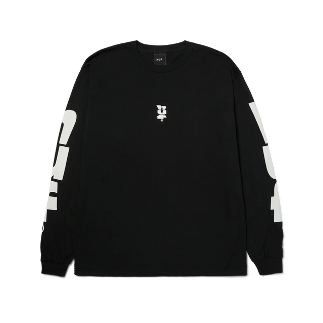 HUF Megablast Long Sleeve T-Shirt Black Men's Long Sleeve T-Shirts Huf 