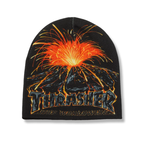 HUF x Thrasher Meltdown Reversible Beanie Black Men's Beanies Huf 