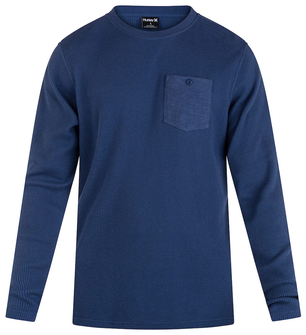 HURLEY Felton Thermal Blue Void Men's Long Sleeve T-Shirts Hurley 
