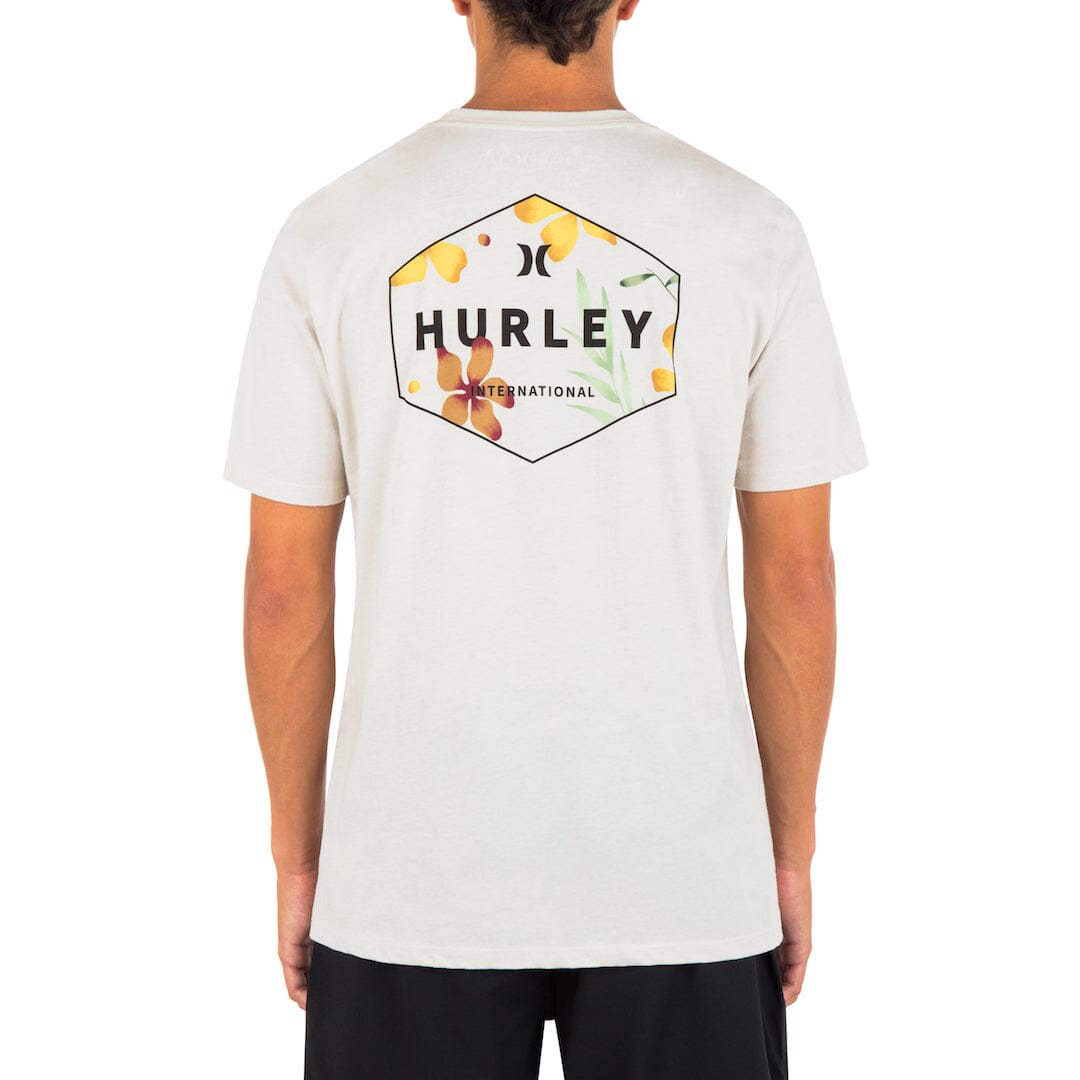 HURLEY Everyday Floral Bar T-Shirt Bone Men's Short Sleeve T-Shirts Hurley 
