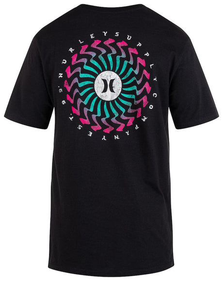 HURLEY Everyday Saw Sun T-Shirt Black Men's Short Sleeve T-Shirts Hurley 