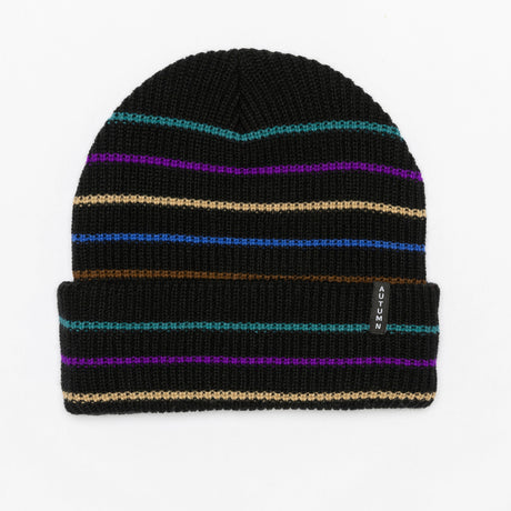 AUTUMN Multi Stripe Beanie Black Men's Beanies Autumn 