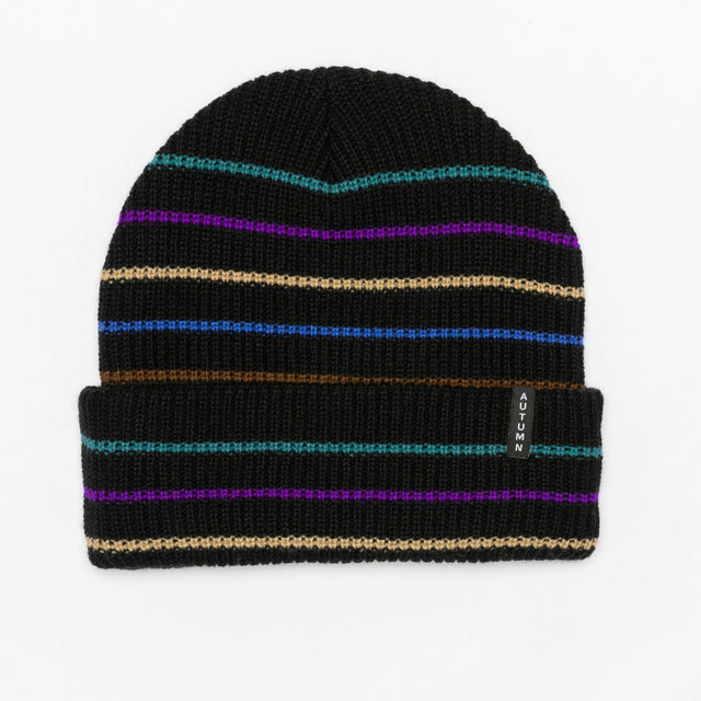 AUTUMN Multi Stripe Beanie Black Men's Beanies Autumn 
