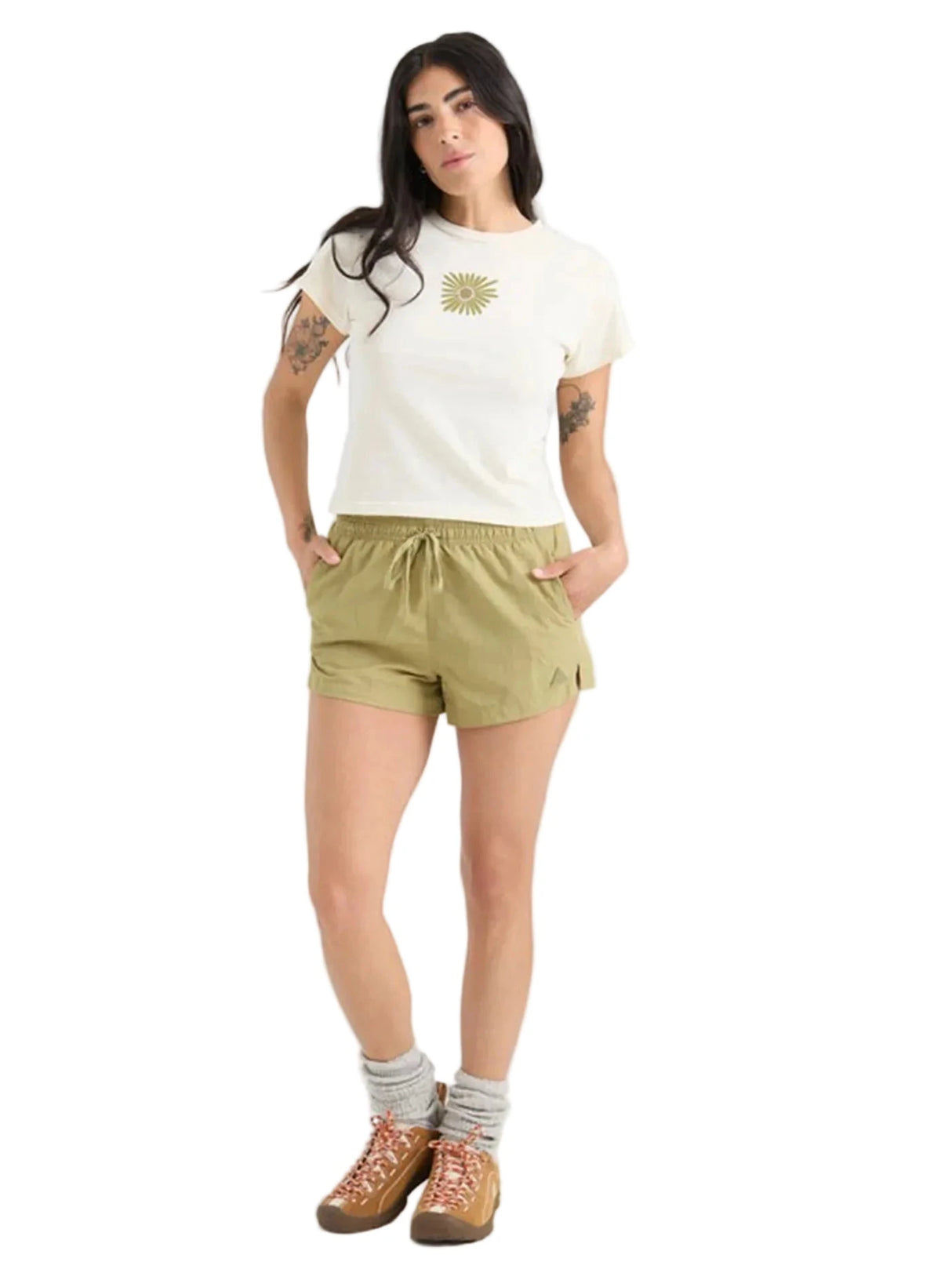 ROARK Women's River Hybrid Shorts Dusty Olive Women's Shorts Roark Revival 