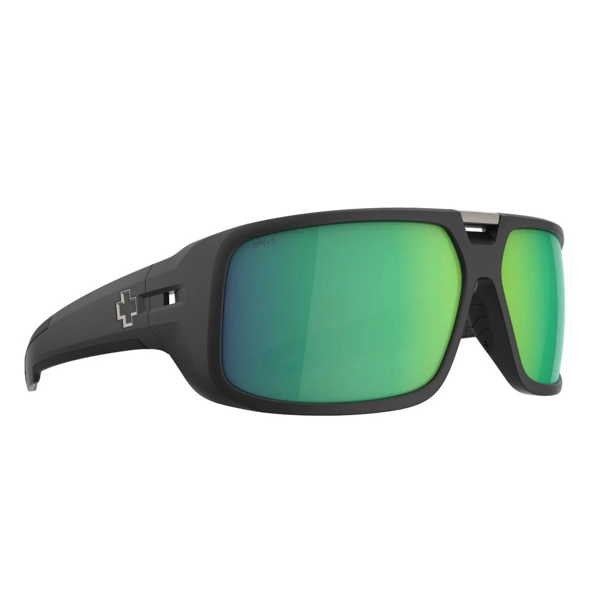 SPY Mainline ANSI Matte Black - Happy Bronze With Green Mirror Polarized Sunglasses