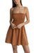 RHYTHM Women's Shirred Mini Dress Caramel Women's Dresses Rhythm 