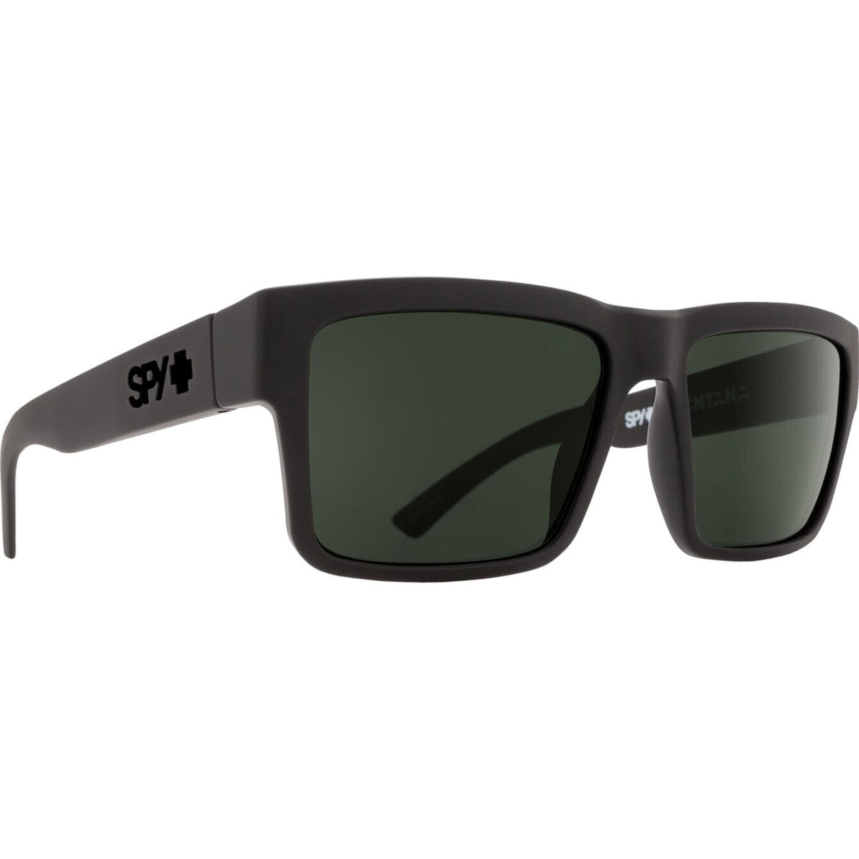 SPY Montana Soft Matte Black - Happy Grey Green Polarized Sunglasses Sunglasses Spy 