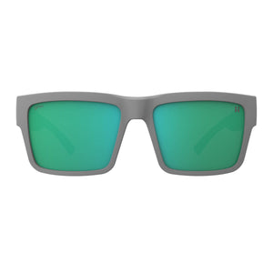 SPY Montana Matte Grey/Translucent Black - Happy Bronze Light Green Spectra Mirror Sunglasses Sunglasses Spy 