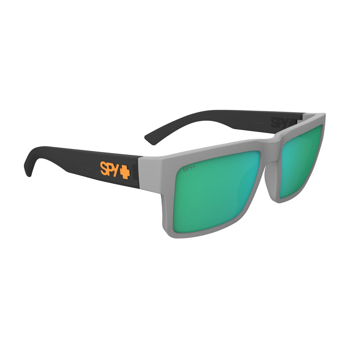 SPY Montana Matte Grey/Translucent Black - Happy Bronze Light Green Spectra Mirror Sunglasses Sunglasses Spy 