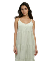 TENTREE Women's Hopewell Dress Light Moss/Double Stripe Women's Dresses Tentree 