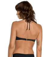 VOLCOM Women's Simply Seamless Halter Bandeau Bikini Top Black Women's Bikini Tops Volcom 