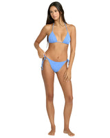 VOLCOM Women's Coco Halter Tri Bikini Top Light Blue Acid Women's Bikini Tops Volcom 