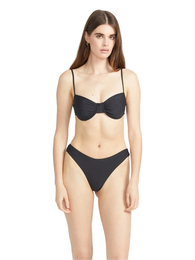 VOLCOM Women's Simply Seamless U-Wire Bikini Top Black Women's Bikini Tops Volcom 