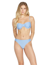 VOLCOM Women's Simply Seamless Cheekini Bottom Coastal Blue Women's Bikini Bottoms Volcom 