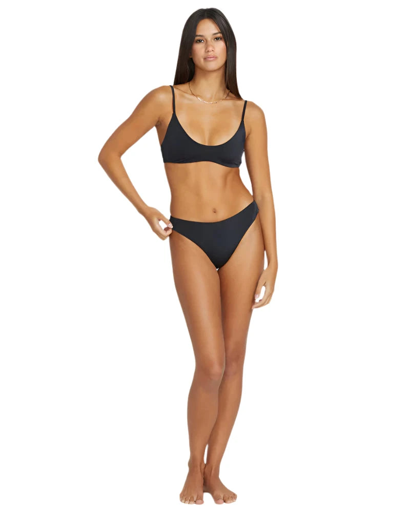 VOLCOM Women's Simply Seamless Cheekini Bikini Bottoms Black Women's Bikini Bottoms Volcom 
