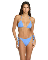 VOLCOM Women's Coco Tie Side Cheekini Bikini Bottom Light Blue Acid Women's Bikini Bottoms Volcom 