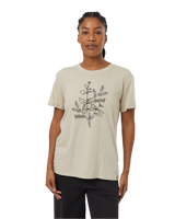 TENTREE Women's Autumn Flora T-Shirt Pale Oak / Meteorite Black Women's Short Sleeve T-Shirts Tentree 