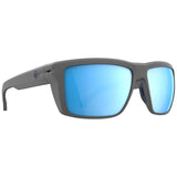 SPY Overhaul XL Matte Grey - Happy Boost Ice Blue Mirror Polarized Sunglasses Sunglasses Spy 