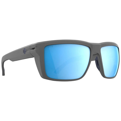 SPY Overhaul XL Matte Grey - Happy Boost Ice Blue Mirror Polarized Sunglasses Sunglasses Spy 
