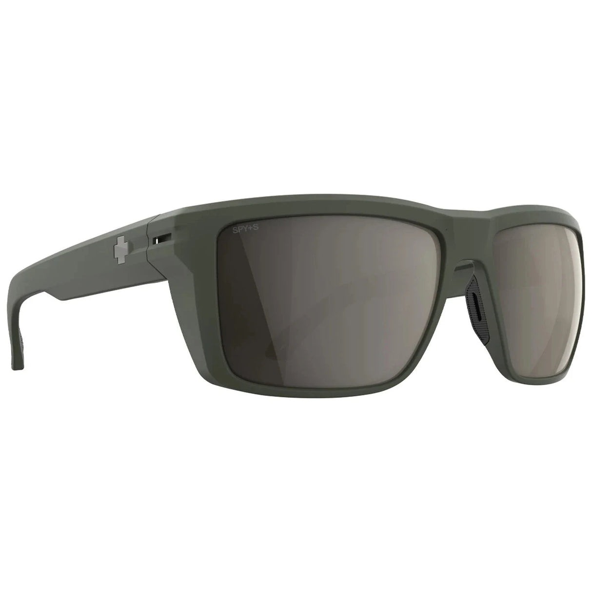 SPY Overhaul XL Matte Olive - Happy Bronze Pewter Mirror Sunglasses Sunglasses Spy 
