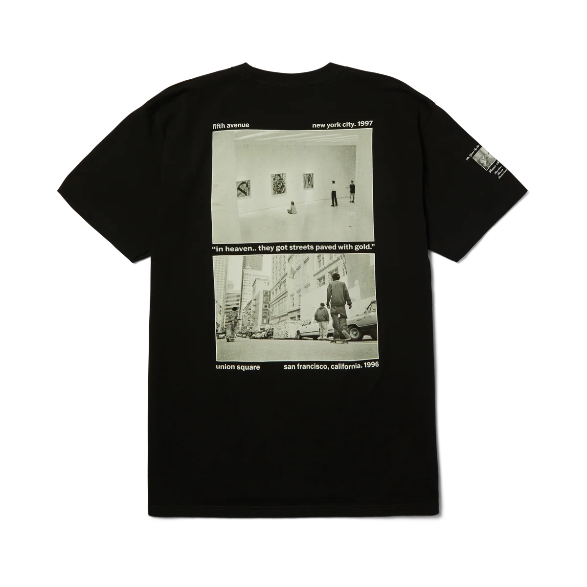 HUF Paved With Gold T-Shirt Black Men's Short Sleeve T-Shirts Huf 