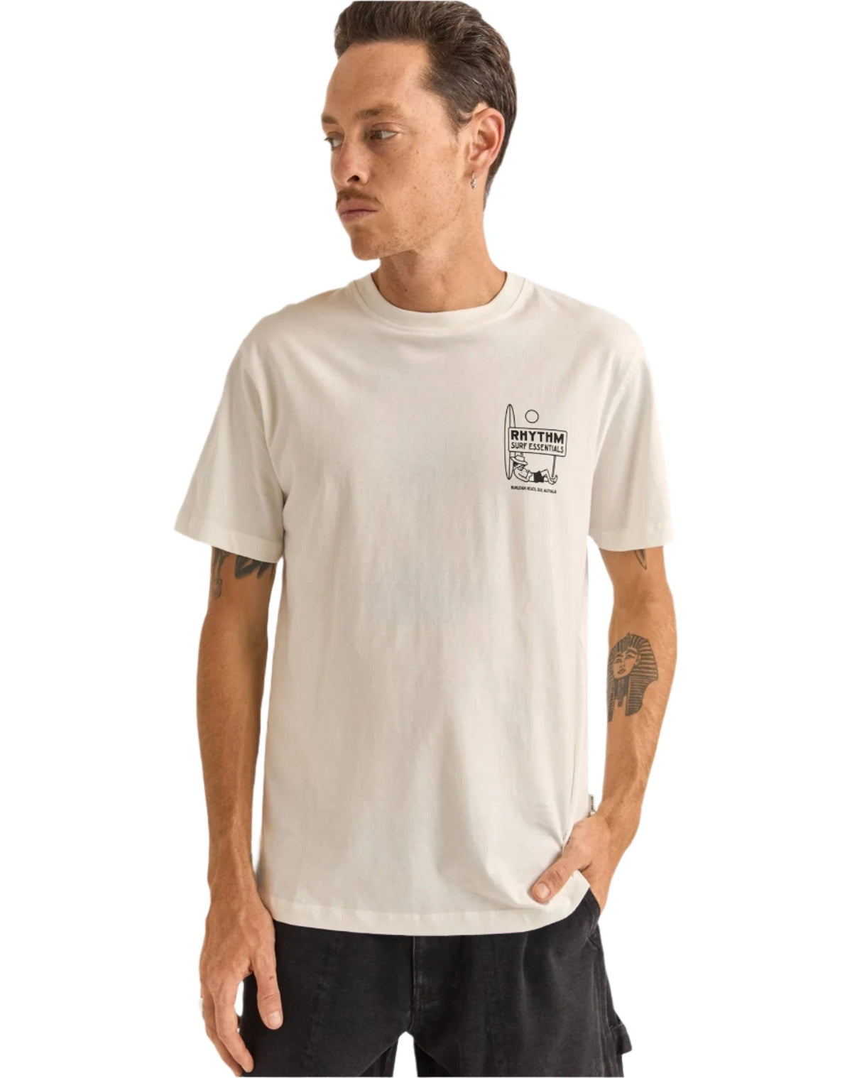 RHYTHM Siesta T-Shirt White Men's Short Sleeve T-Shirts Rhythm 