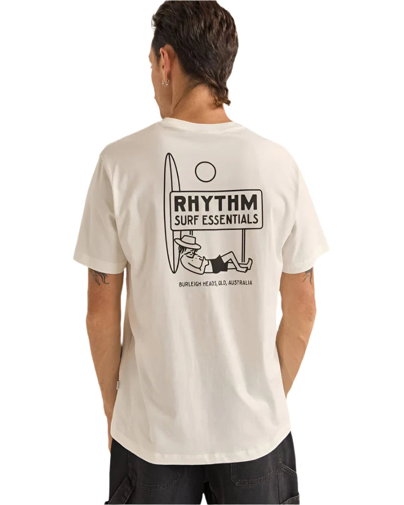 RHYTHM Siesta T-Shirt White Men's Short Sleeve T-Shirts Rhythm 
