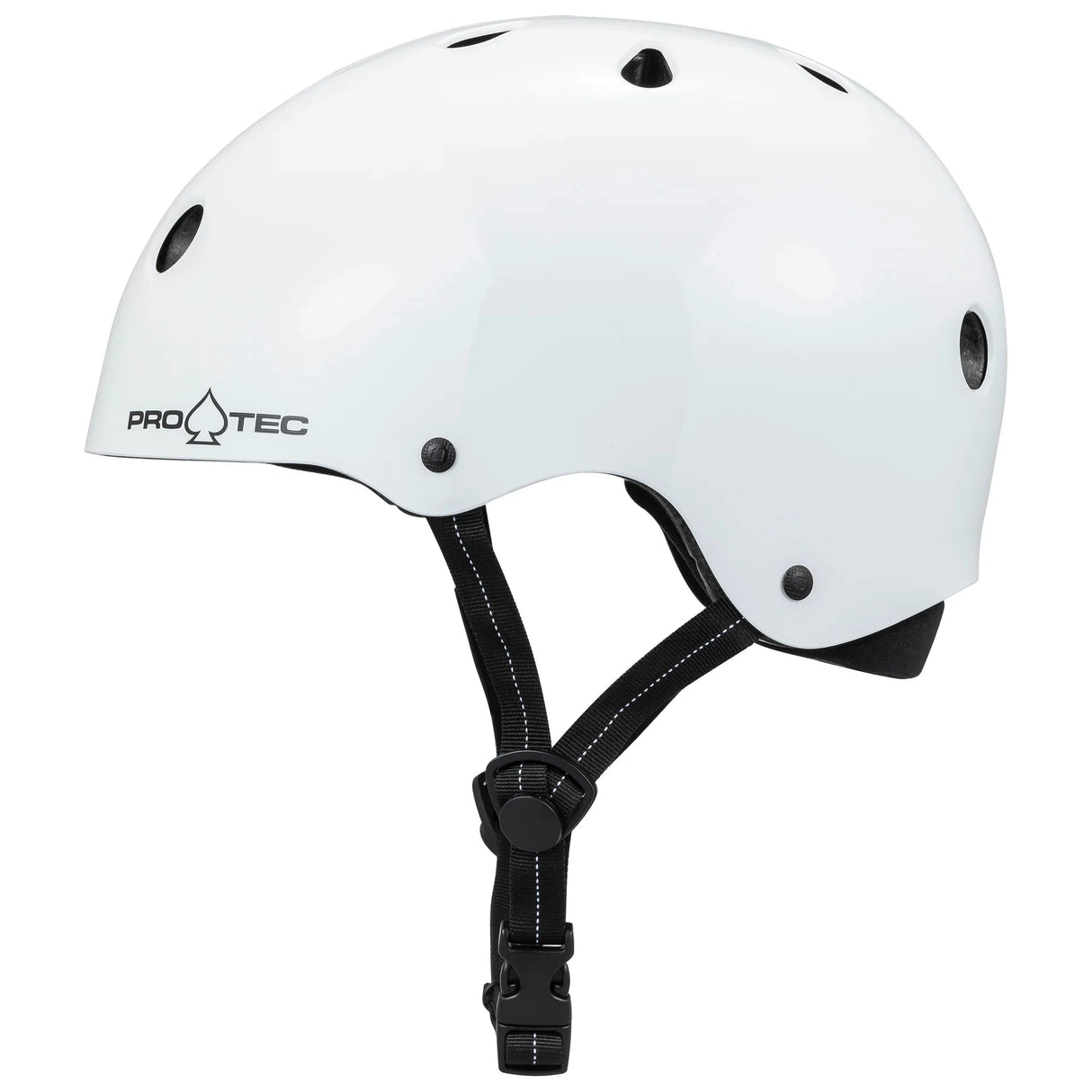PRO-TEC Low Pro Helmet Gloss White Skateboard Helmets Pro-tec 