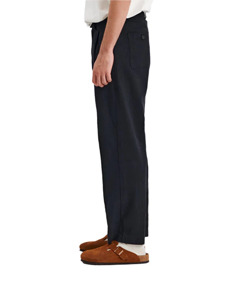 CRITICAL SLIDE Harro Linen Pleat Pant Black Men's Pants The Critical Slide Society 