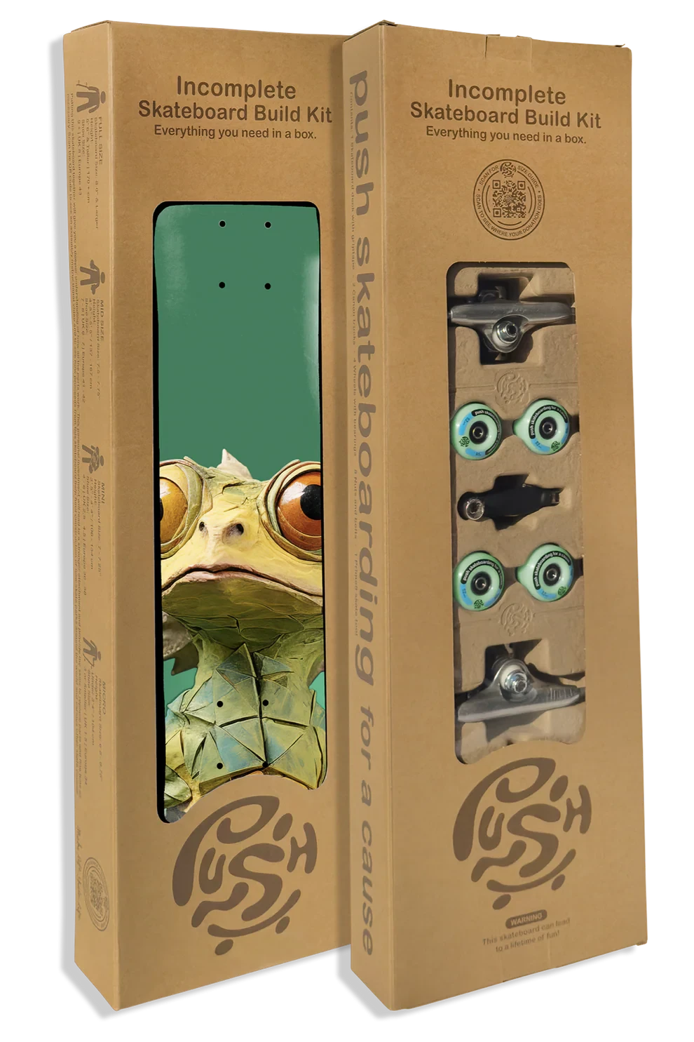 PUSH Lizard Big 7.0 Skateboard Incomplete Skateboard Completes Push 