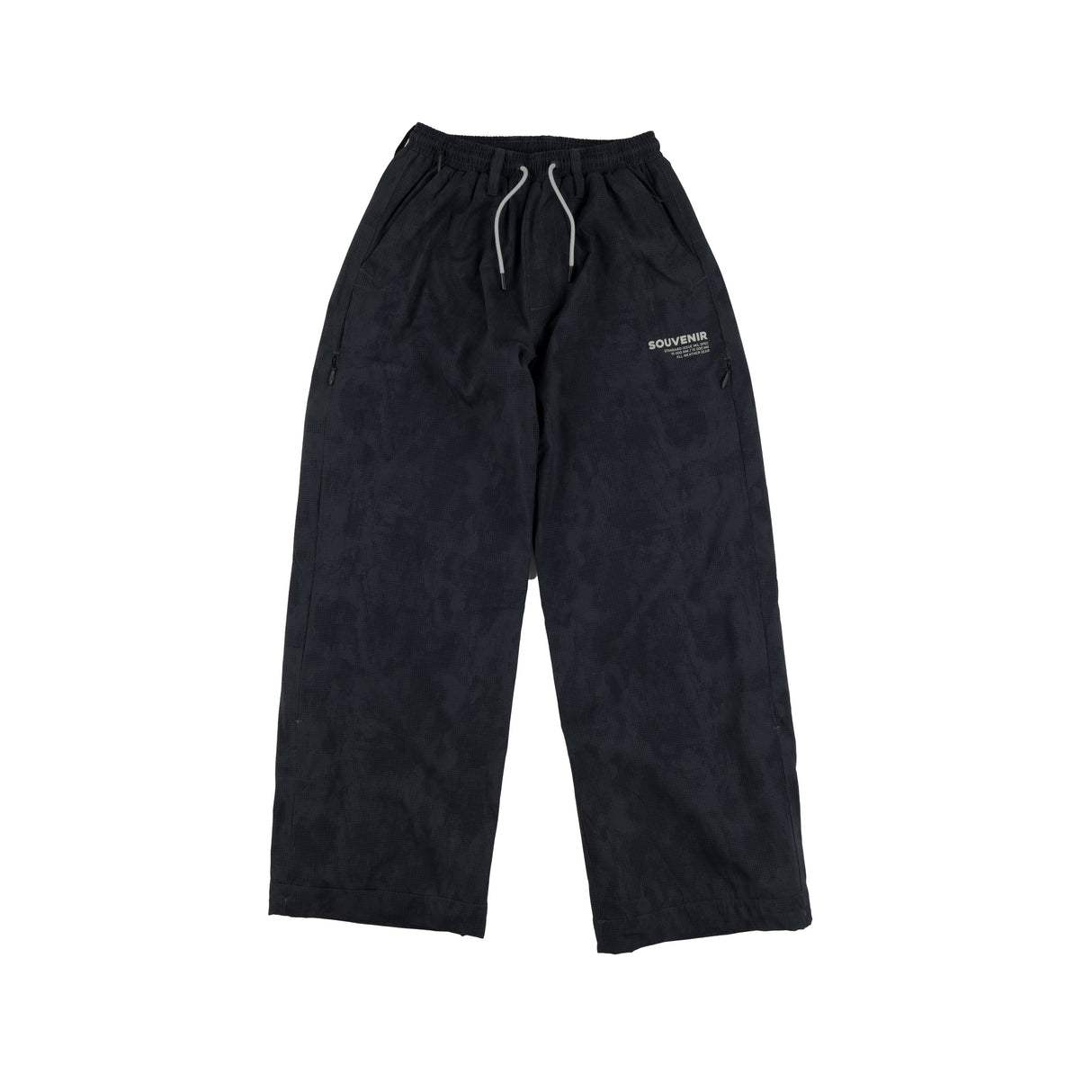 SOUVENIR Parachute Snow Pants Black Blotch Print 2027 Men's Snow Pants Souvenir 