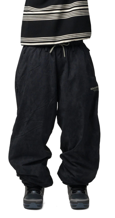 SOUVENIR Parachute Snow Pants Black Blotch Print 2027 Men's Snow Pants Souvenir 