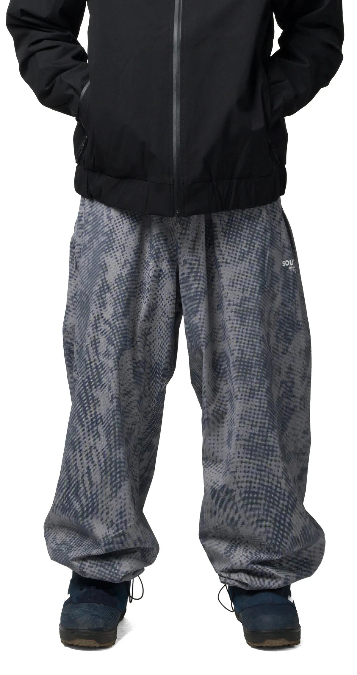 SOUVENIR Parachute Snow Pants Cool Grey Blotch Print 2027 Men's Snow Pants Souvenir 