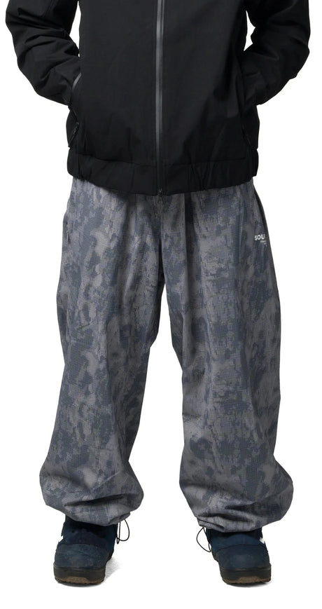 SOUVENIR Parachute Snow Pants Cool Grey Blotch Print 2027 Men's Snow Pants Souvenir 
