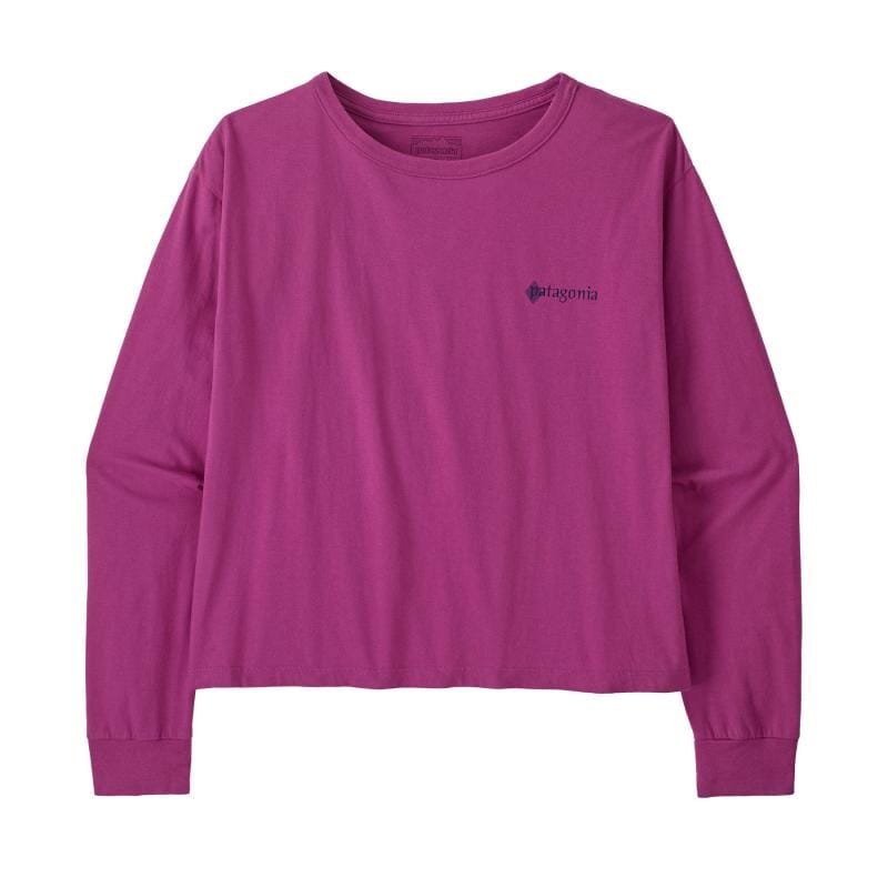 PATAGONIA Women's Long-Sleeved Hut Tripper Easy-Cut T-Shirt Amaranth Pink Women's Long Sleeve T-Shirts Patagonia 