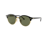 RAY-BAN Clubround Classic Polished Black - G-15 Green Sunglasses Sunglasses Ray-Ban 