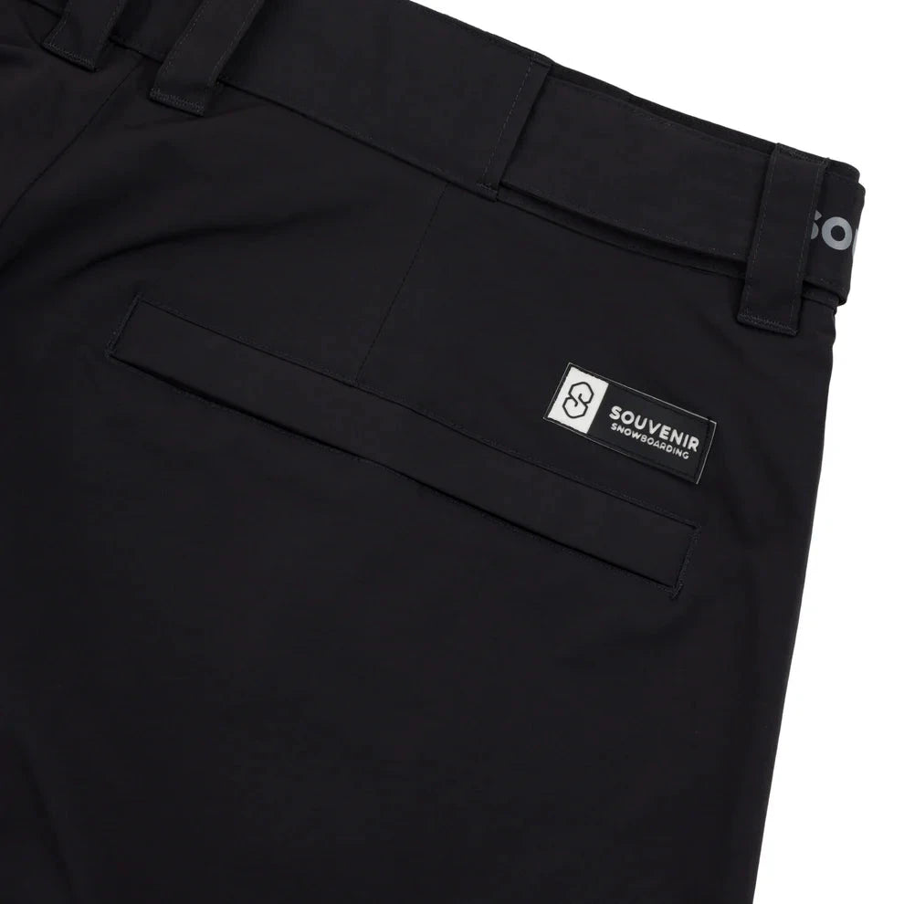 SOUVENIR Pleated Chino Snow Pants Black 2026 Men's Snow Pants Souvenir 