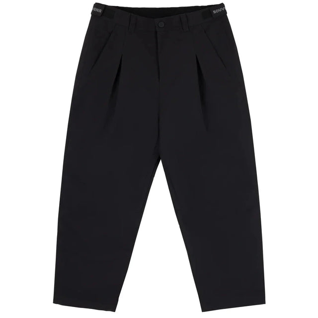 SOUVENIR Pleated Chino Snow Pants Black 2026 Men's Snow Pants Souvenir 