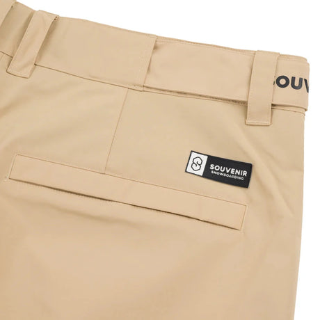 SOUVENIR Pleated Chino Snow Pants British Khaki 2026 Men's Snow Pants Souvenir 