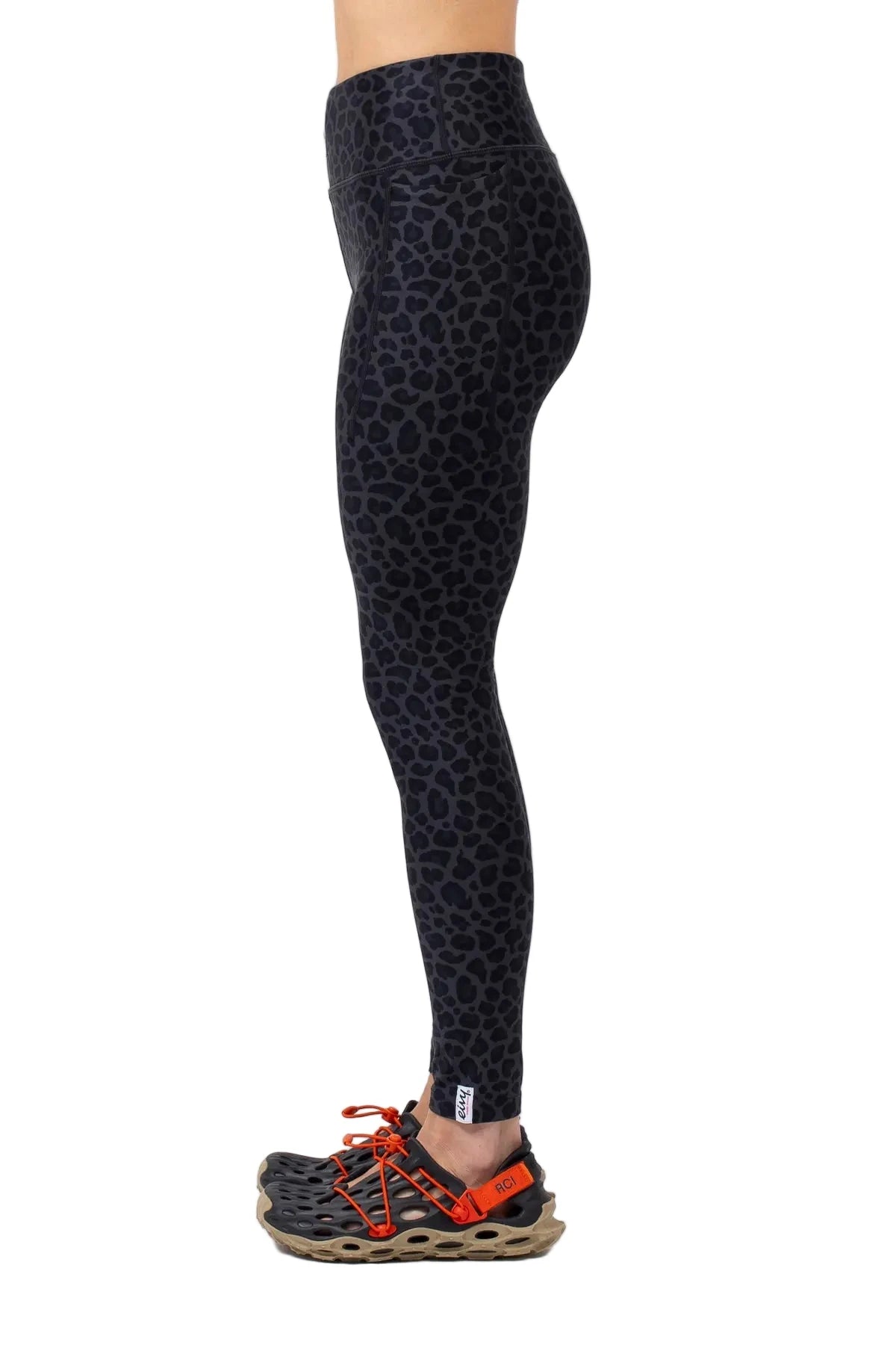 EIVY Women's Pocket Base Layer Tights Black Leopard Women's Base Layers Eivy 