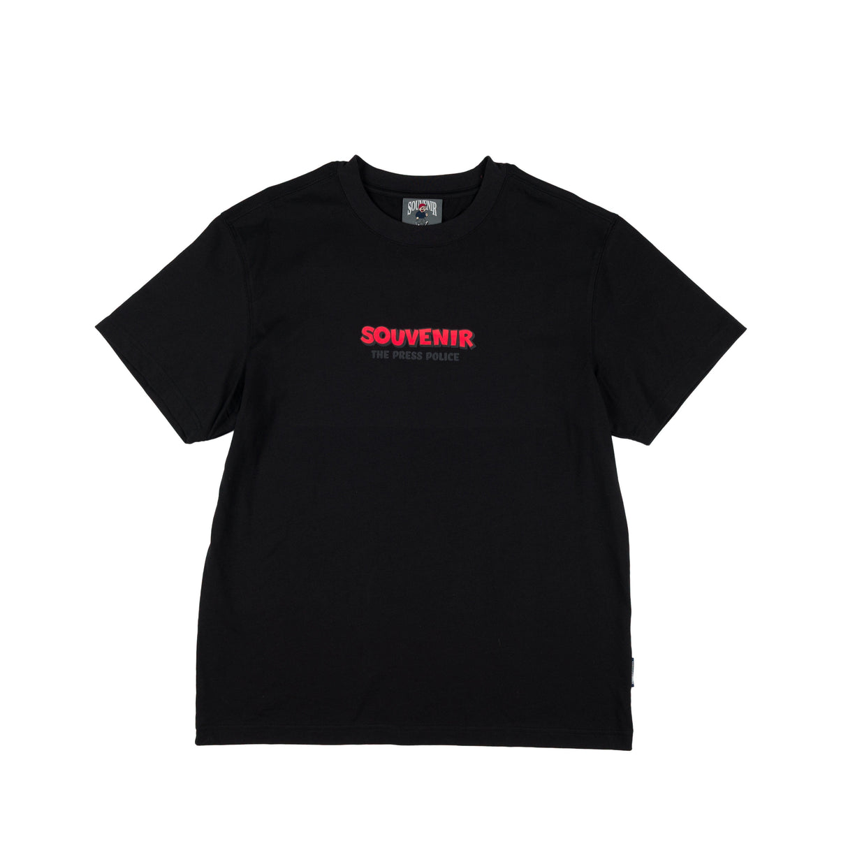 SOUVENIR Press Police T-Shirt Black Men's Short Sleeve T-Shirts Souvenir 